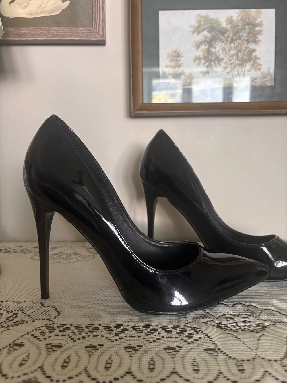 Versace 19V69 Black Patent Pumps – Size 8